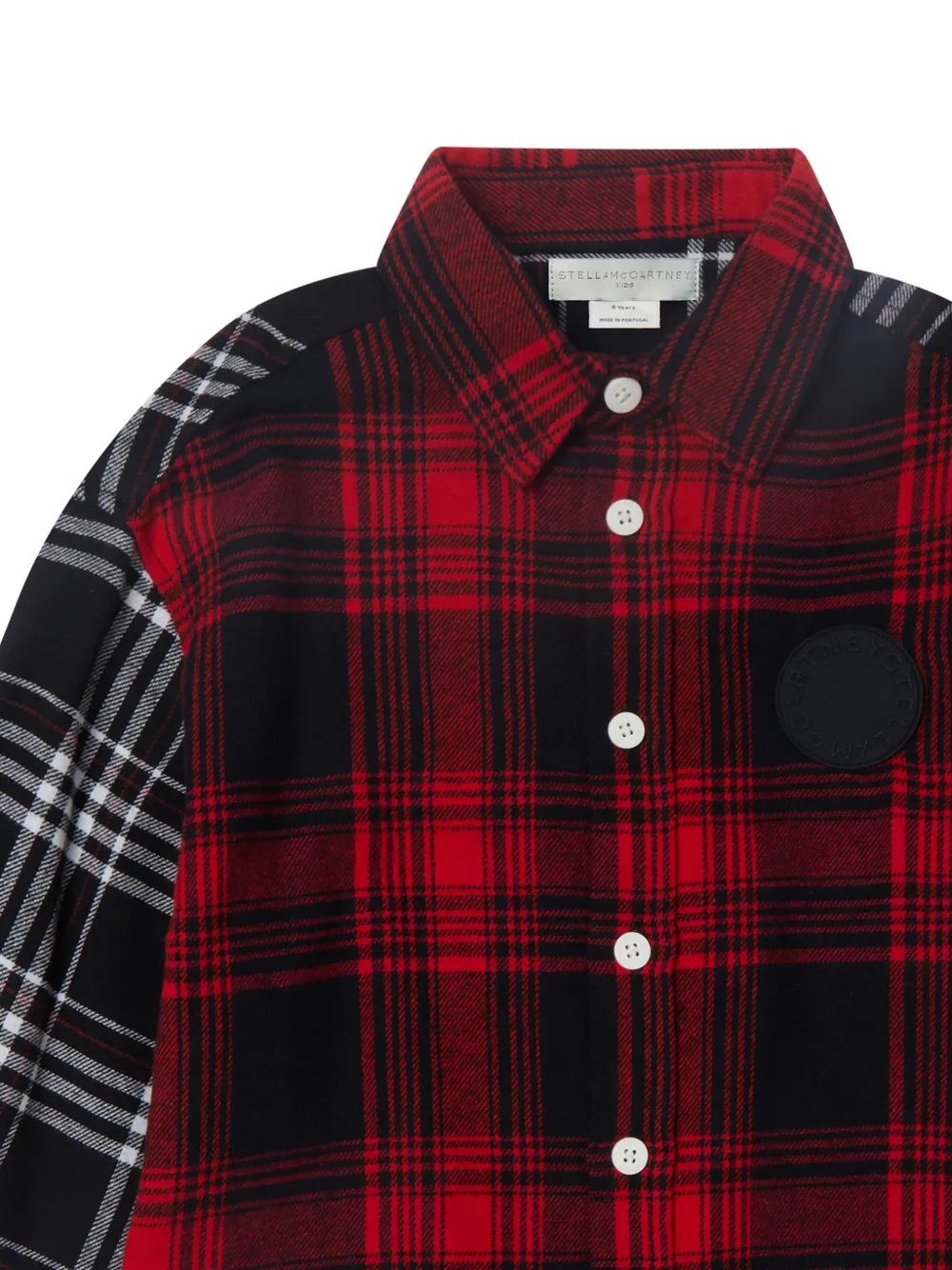 Stella McCartney Kids Geruit shirt Rood