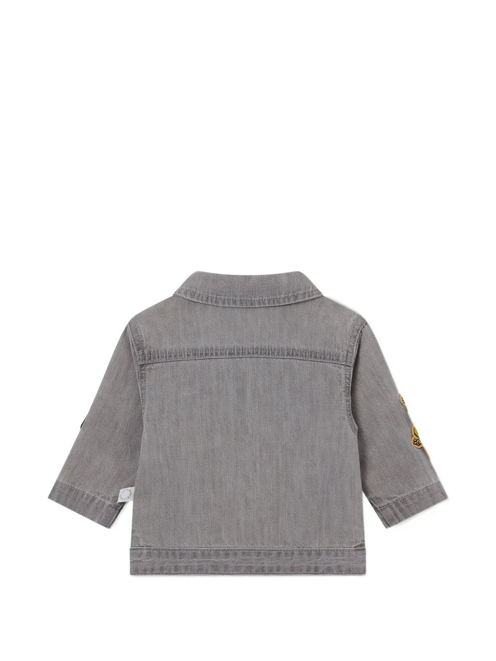 Stella McCartney Kids Spijkerjack met patch Grijs