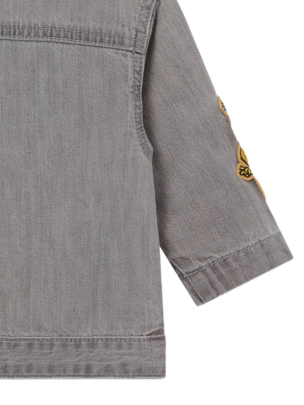 Stella McCartney Kids Spijkerjack met patch Grijs