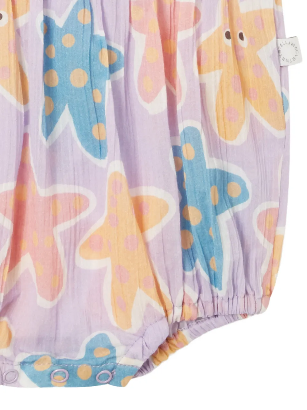 Stella McCartney Kids Romper met sterren-print en ruches Paars