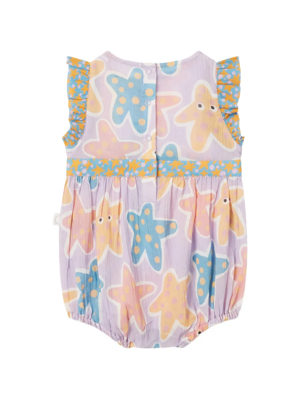 Stella McCartney Kids Romper met sterren-print en ruches Paars