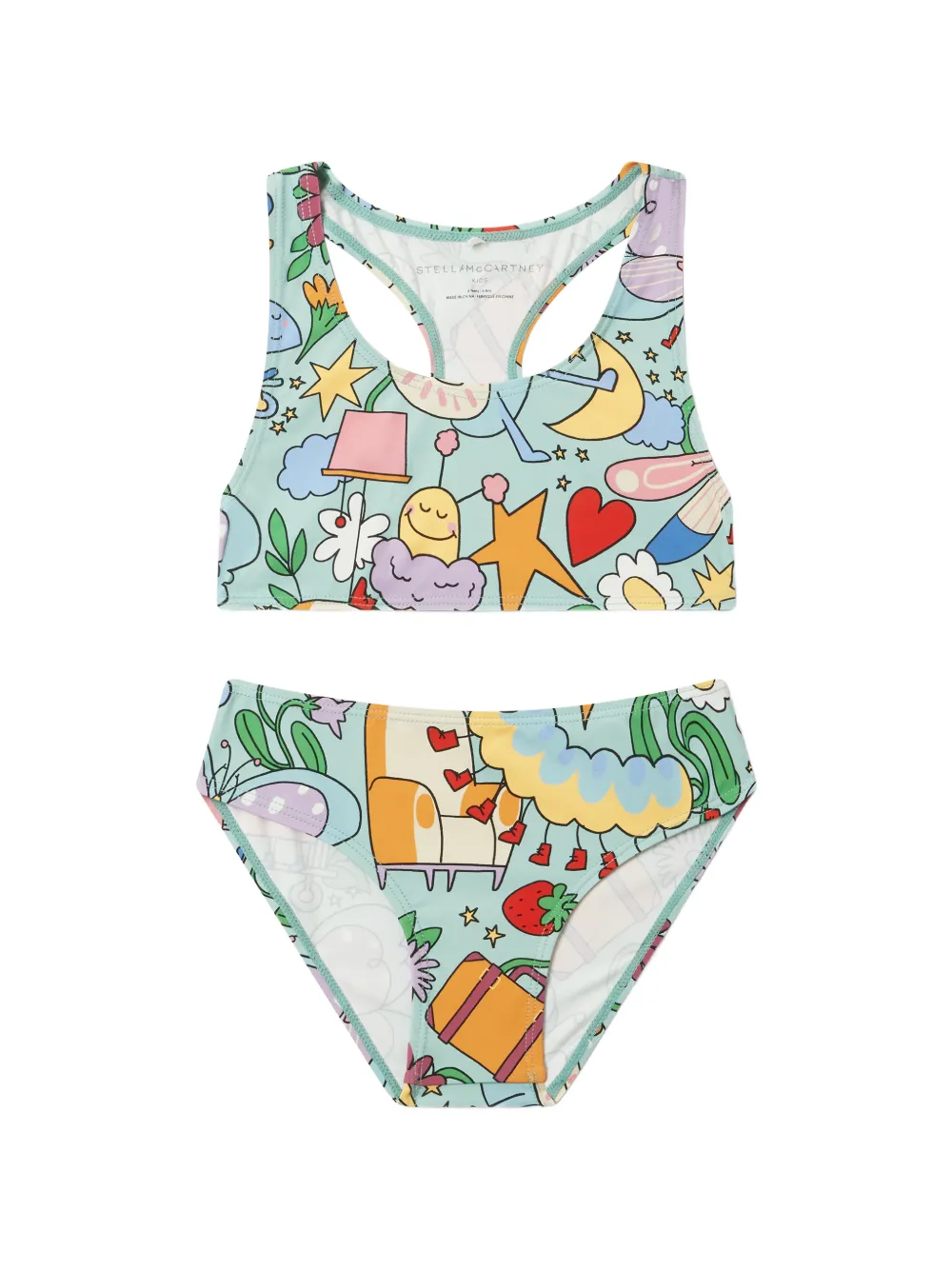 Stella McCartney Kids graphic-print bikini - Verde