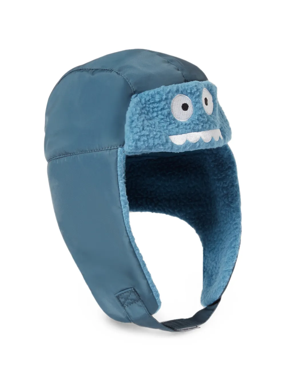 Stella McCartney Kids monster-patch trapper hat Blauw