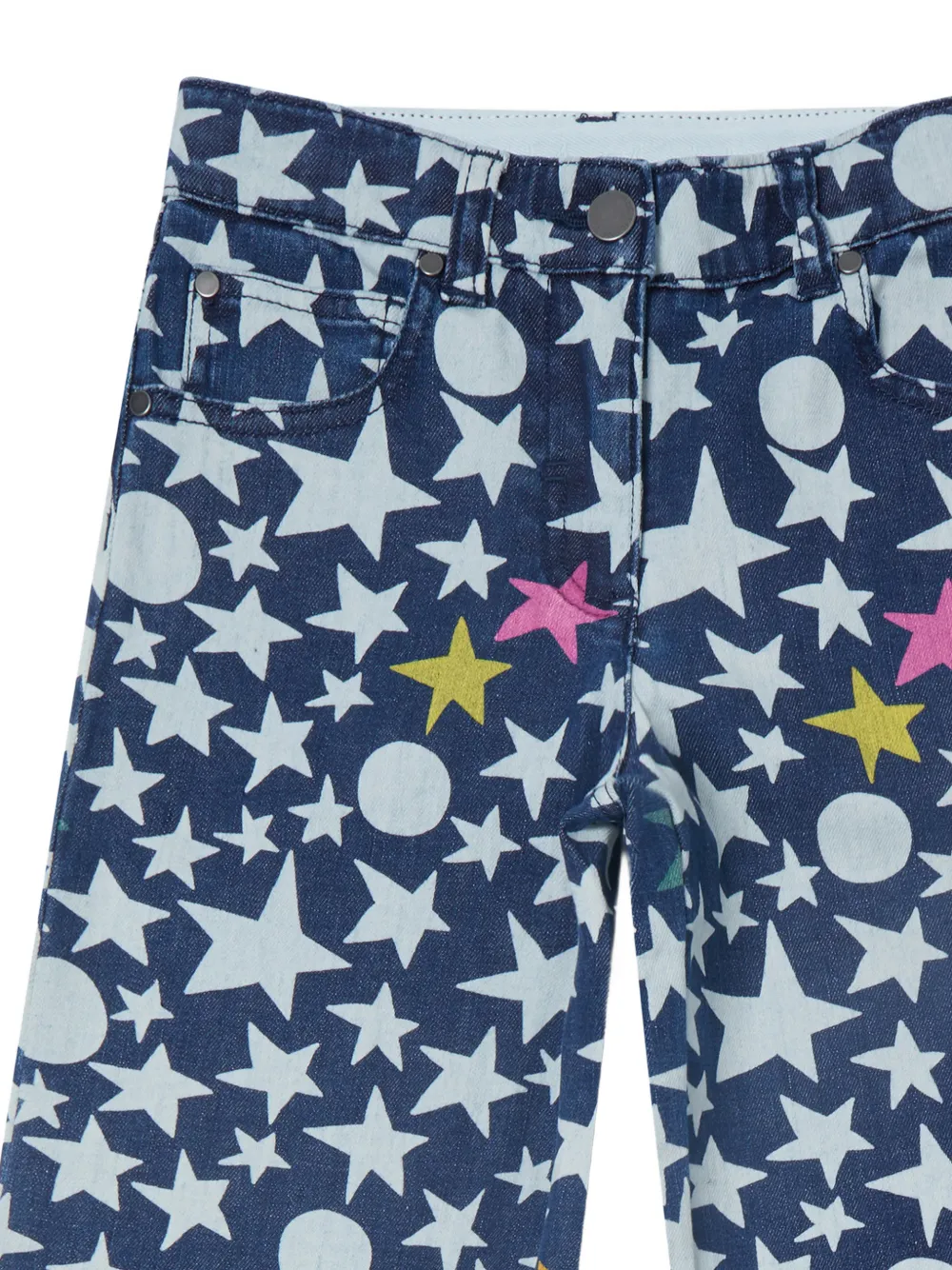 Stella McCartney Kids Jeans met wijde pijpen Blauw