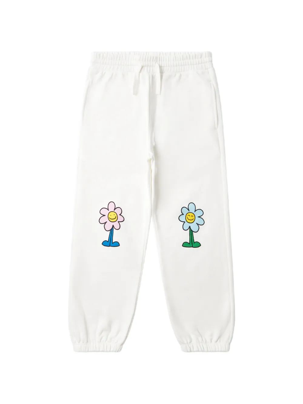 Stella McCartney Kids flower-print track pants - Bianco