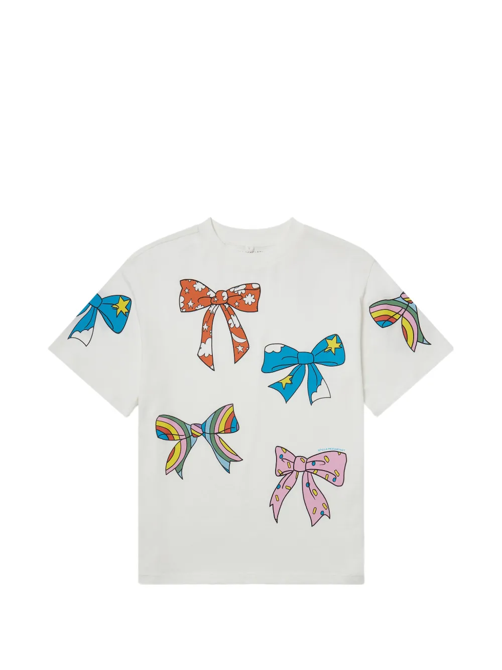 Stella McCartney Kids T-shirt con stampa fiocco - Bianco