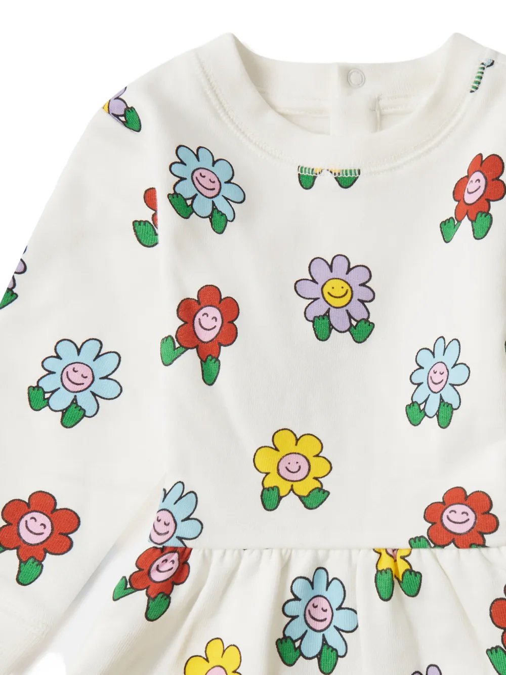 Stella McCartney Kids Jurk met bloemenprint Wit