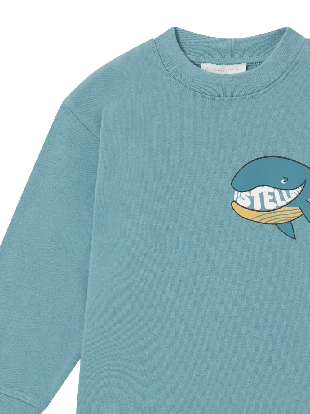 Stella McCartney Kids Sweater met walvisprint Blauw