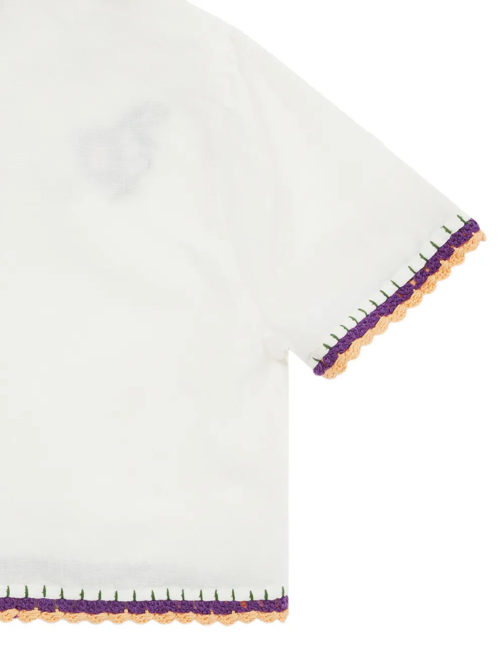 Stella McCartney Kids Shirt met borduurwerk en gehaakte afwerking Wit
