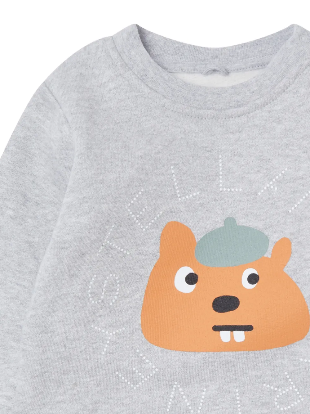 Stella McCartney Kids Squirrel sweater met grafische print Grijs