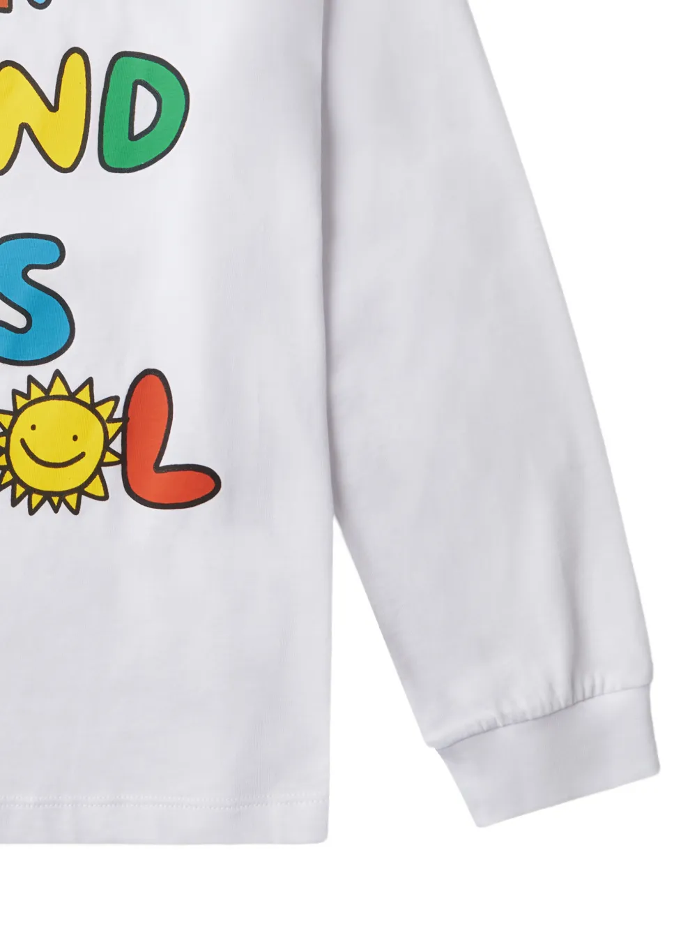 Stella McCartney Kids Earth Friends graphic-print long-sleeve T-shirt Wit