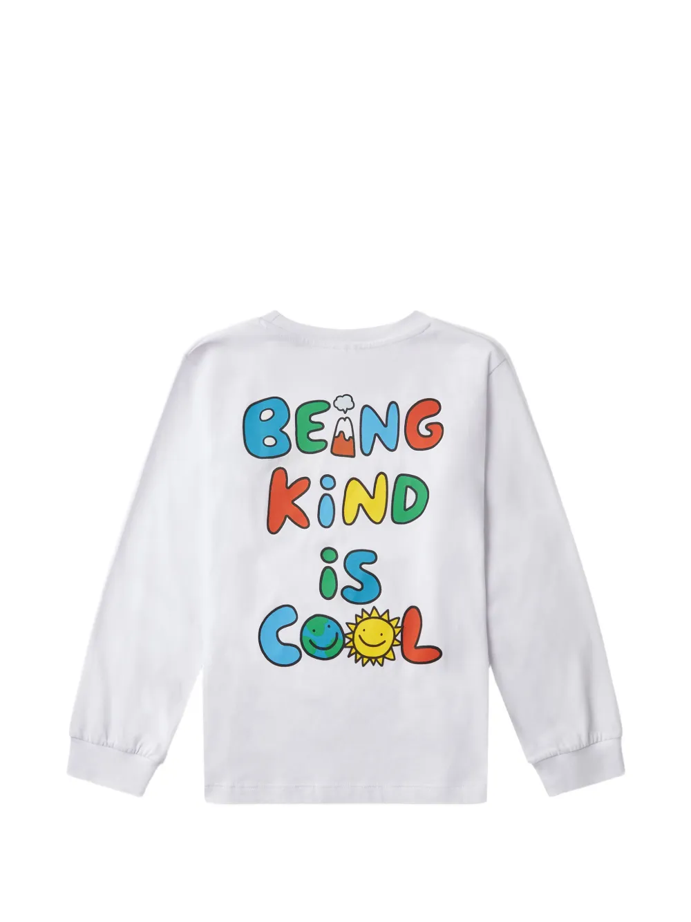 Stella McCartney Kids Earth Friends graphic-print long-sleeve T-shirt Wit