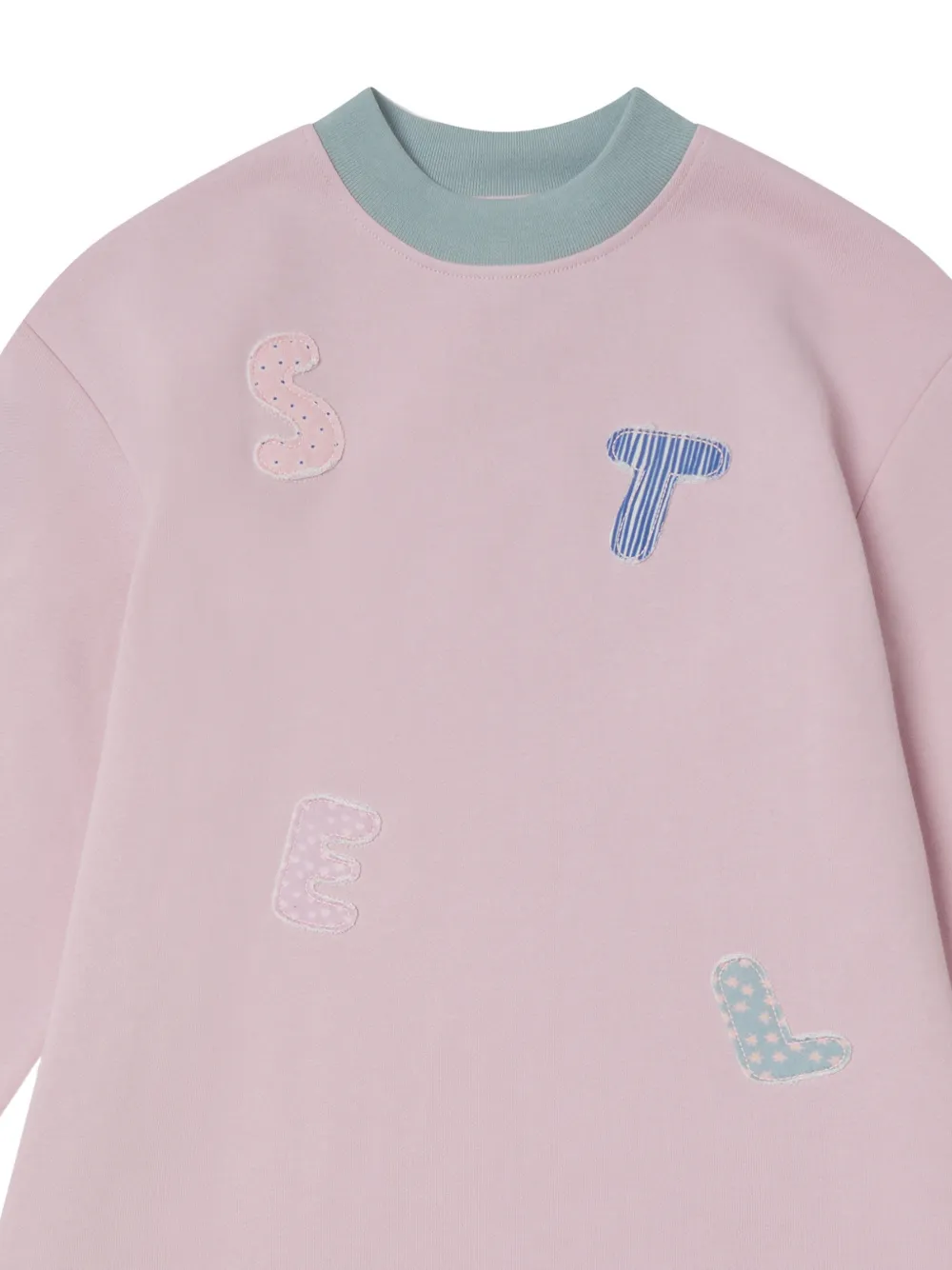 Stella McCartney Kids Jurk met logopatch Paars