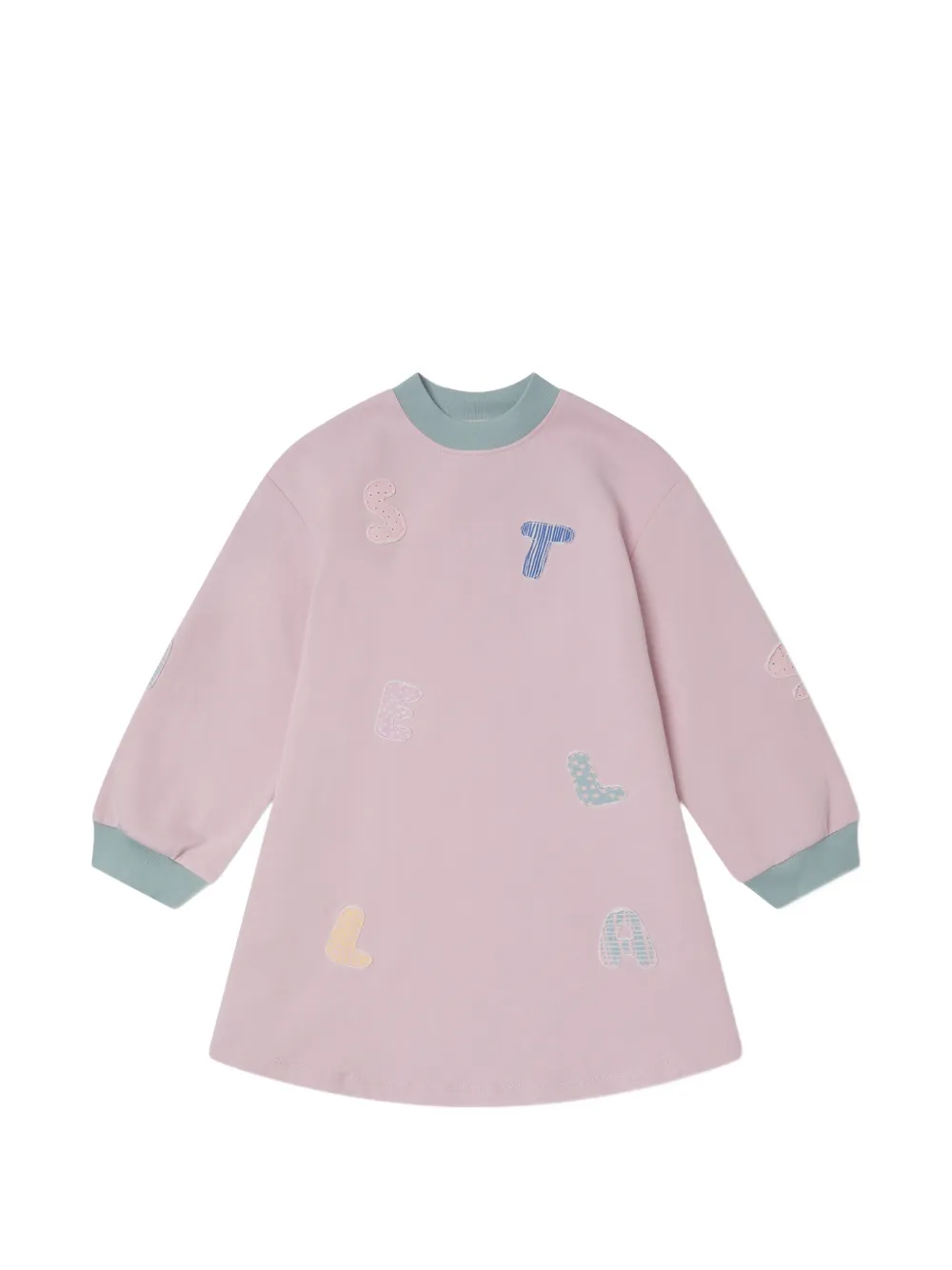 Stella McCartney Kids logo-patch cotton dress - Viola