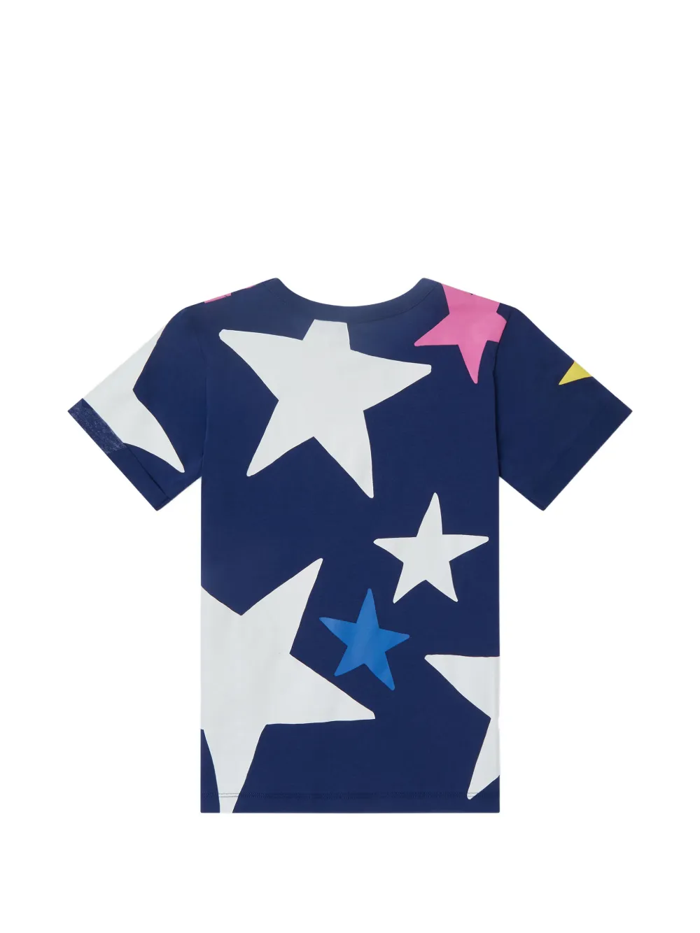 Stella McCartney Kids T-shirt met sterrenprint en logo Blauw