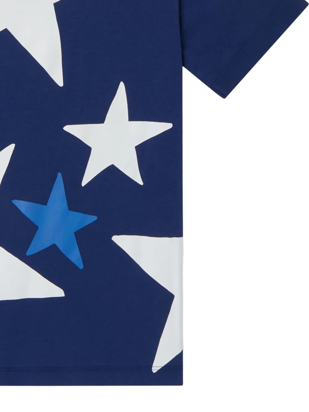 Stella McCartney Kids T-shirt met sterrenprint en logo Blauw