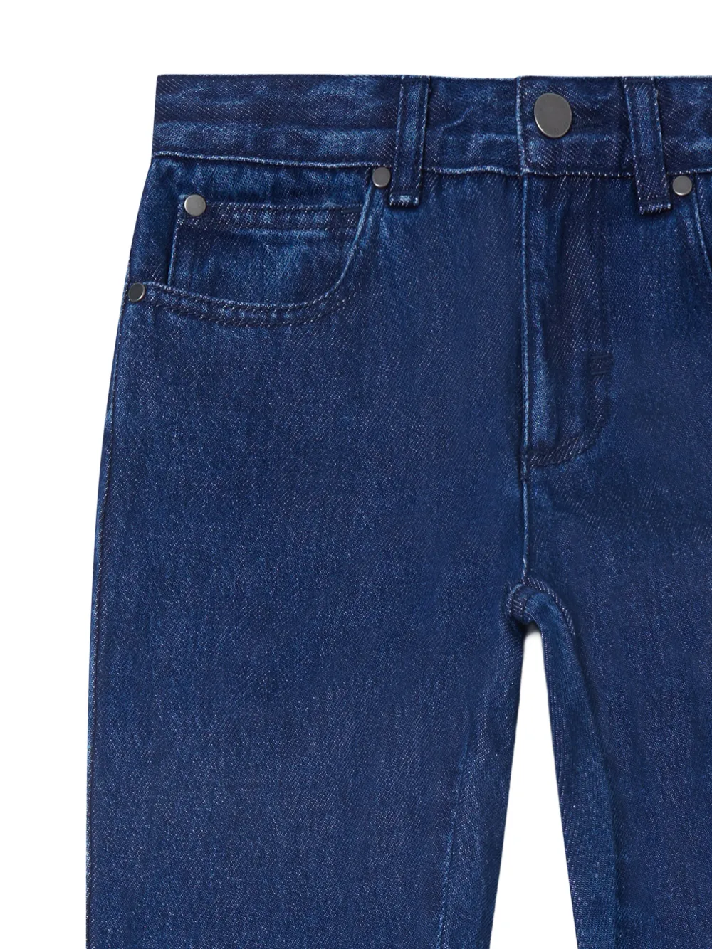 Stella McCartney Kids Gerafelde jeans met monsterpatch Blauw
