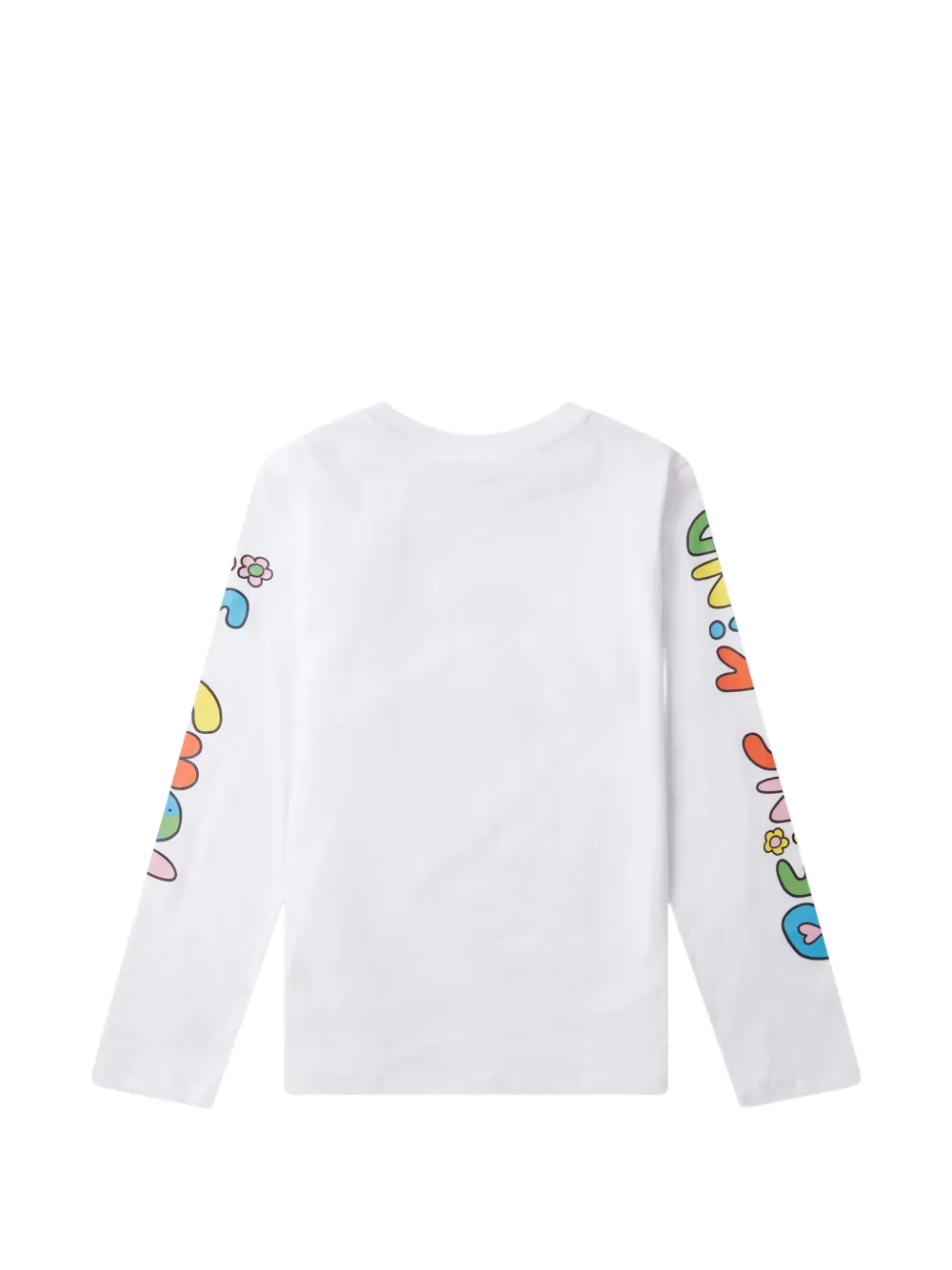Stella McCartney Kids Earth Friends T-shirt met lange mouwen en grafische print Wit