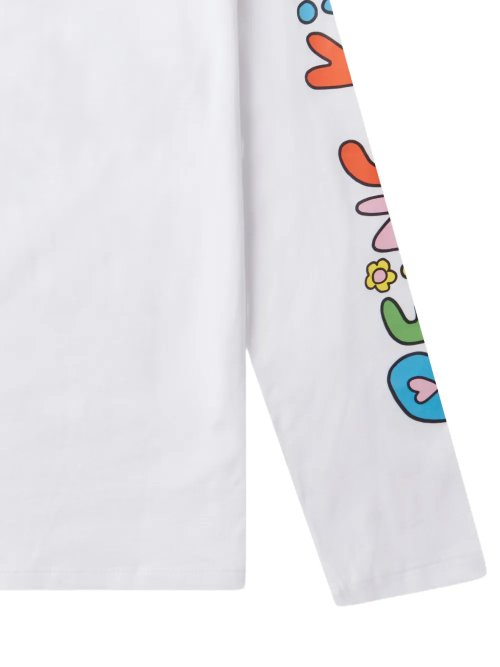 Stella McCartney Kids Earth Friends T-shirt met lange mouwen en grafische print Wit