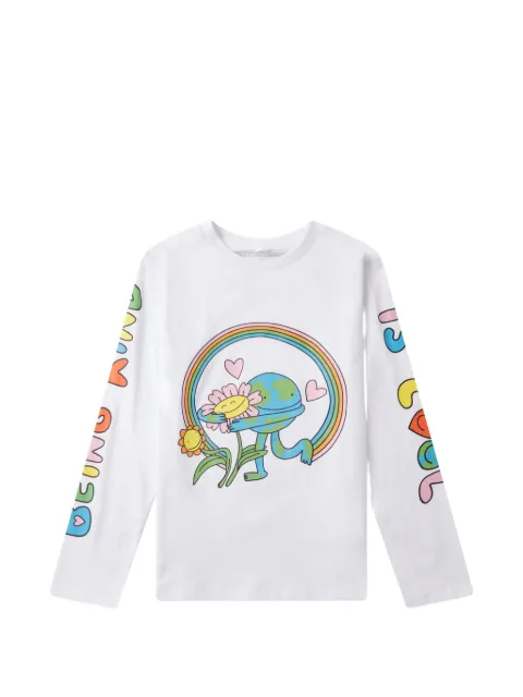 Stella McCartney Kids Earth Friends graphic-print long-sleeve T-shirt