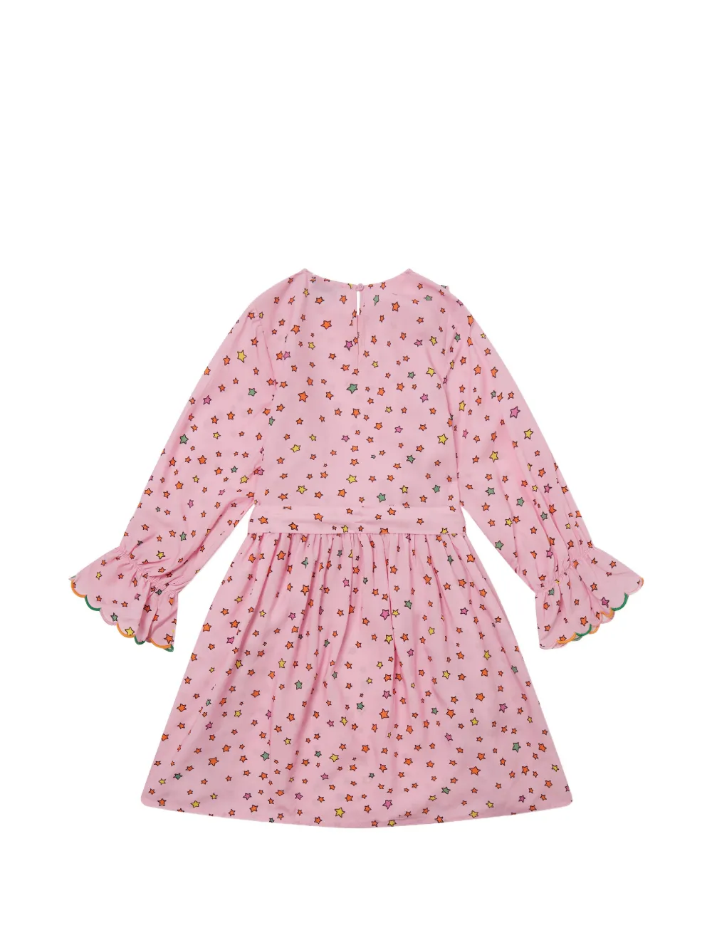 Stella McCartney Kids star-print ruffled dress Roze