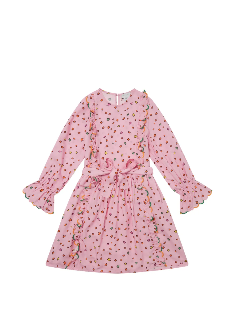 Stella McCartney Kids star-print ruffled dress - Rosa