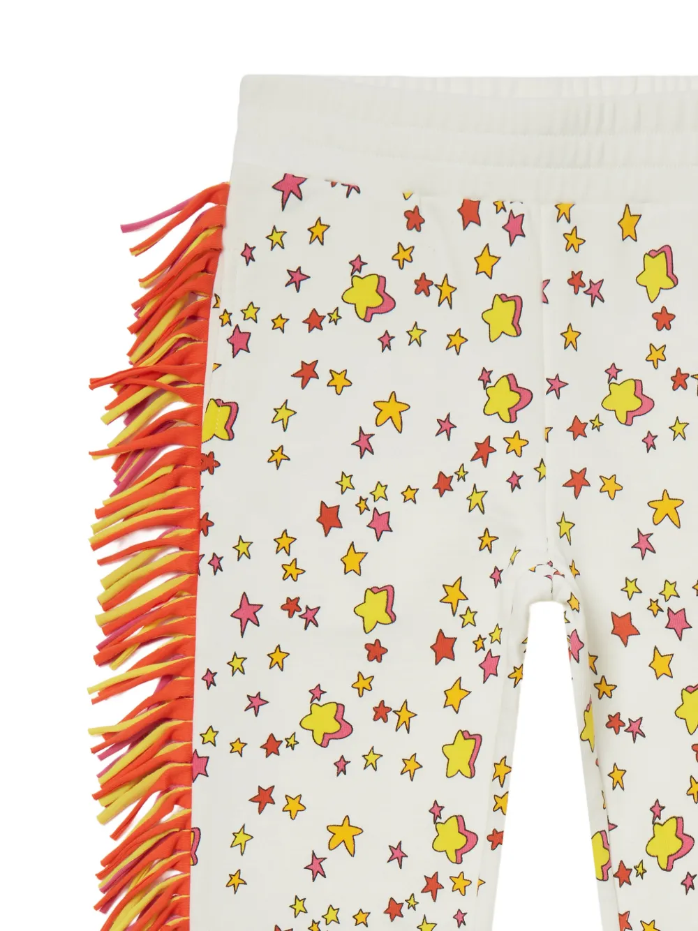 Stella McCartney Kids Broek met sterrenprint en franje Wit