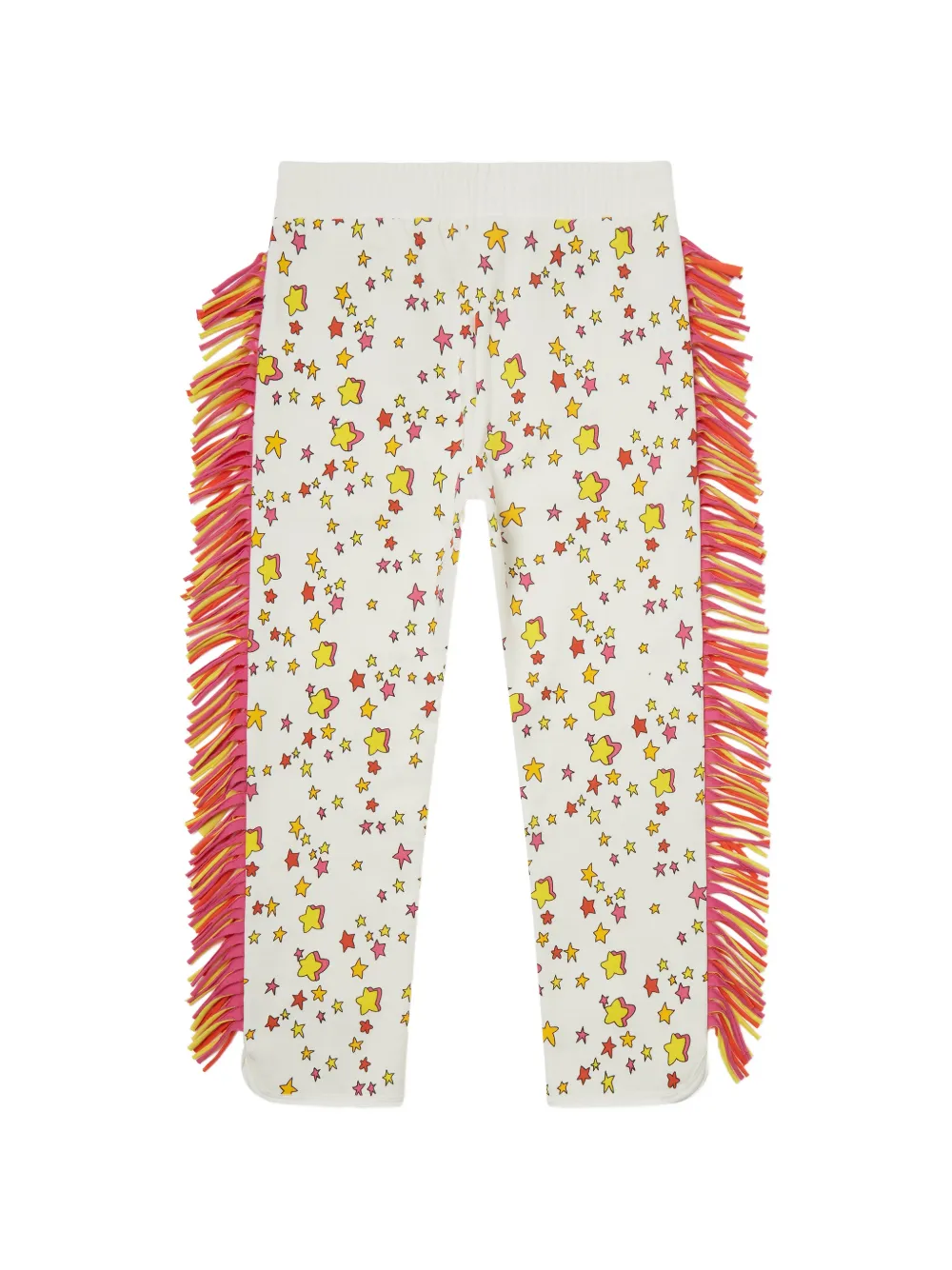 Stella McCartney Kids Broek met sterrenprint en franje Wit