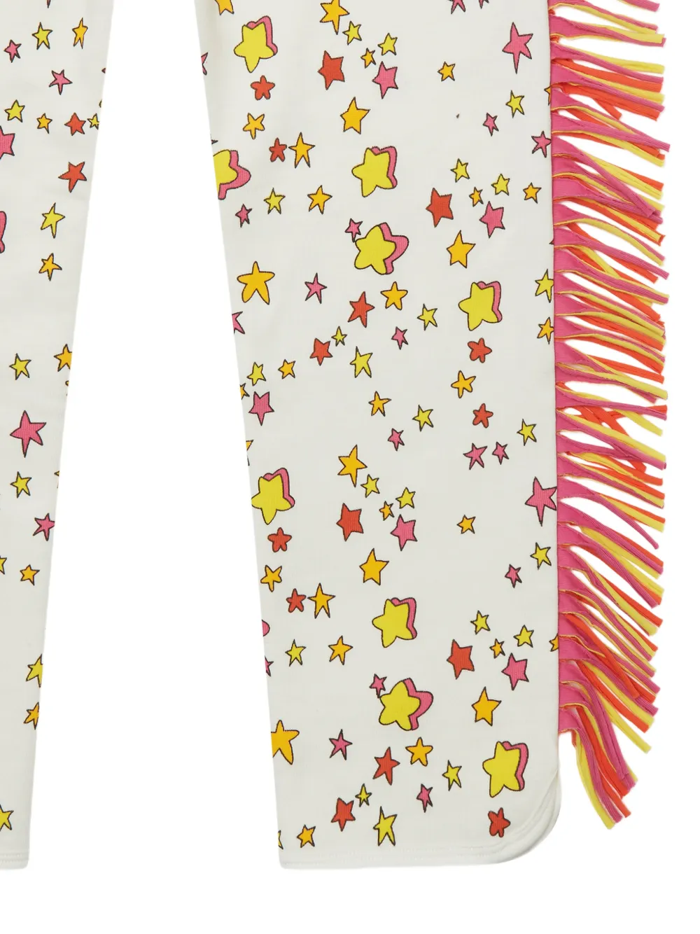 Stella McCartney Kids Broek met sterrenprint en franje Wit