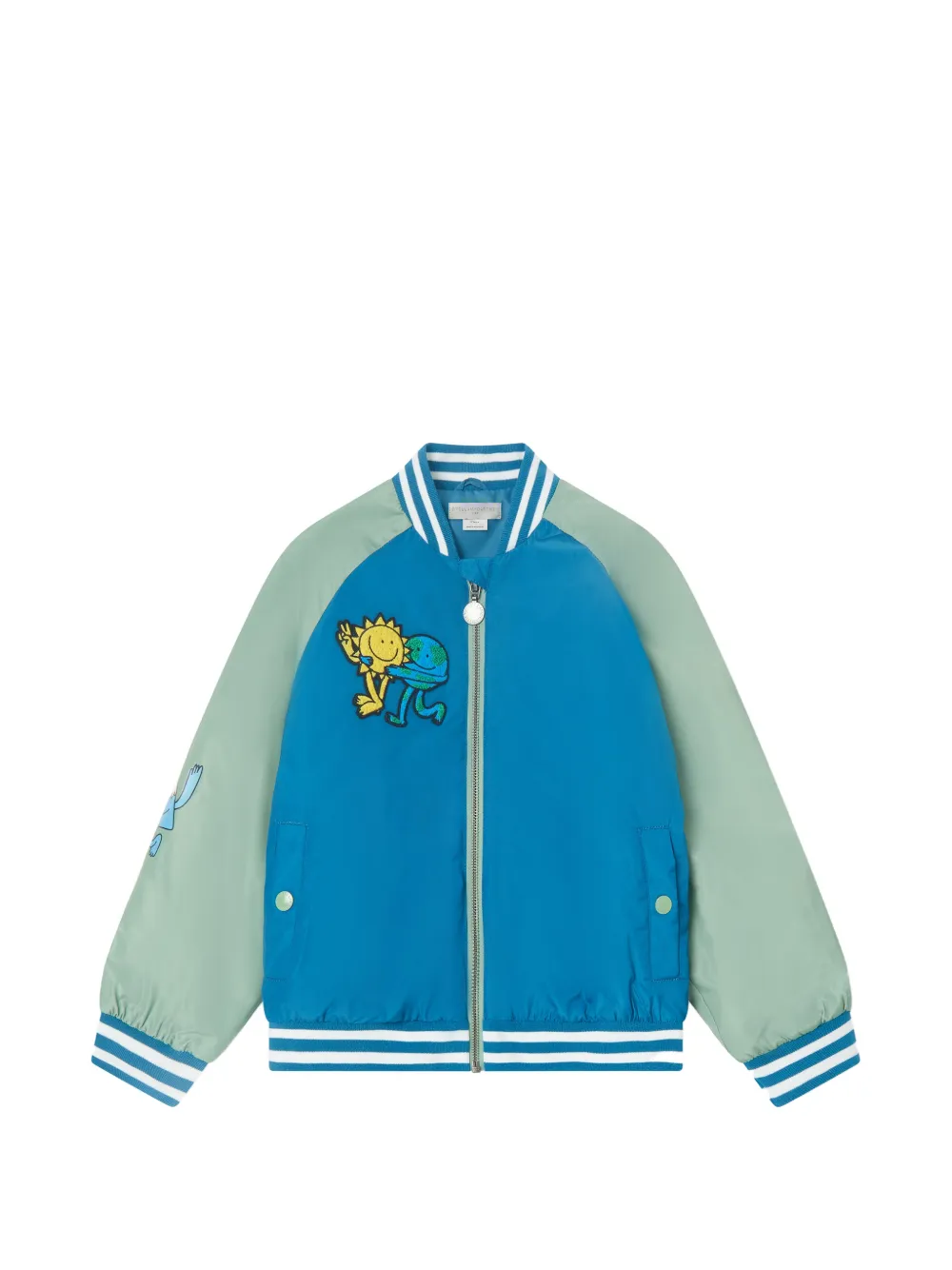 Stella McCartney Kids graphic-print bomber jacket - Blu