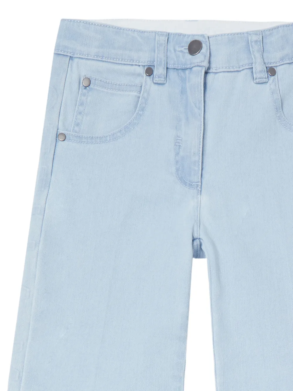 Stella McCartney Kids Jeans met logo-reliëf Blauw