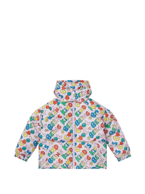 Stella McCartney Kids slogan-print puffer coat