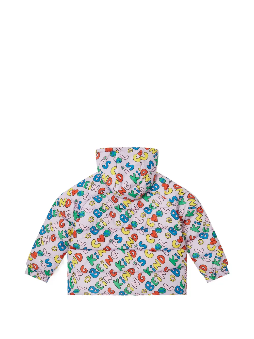 Stella McCartney Kids Donsjas met tekst Paars