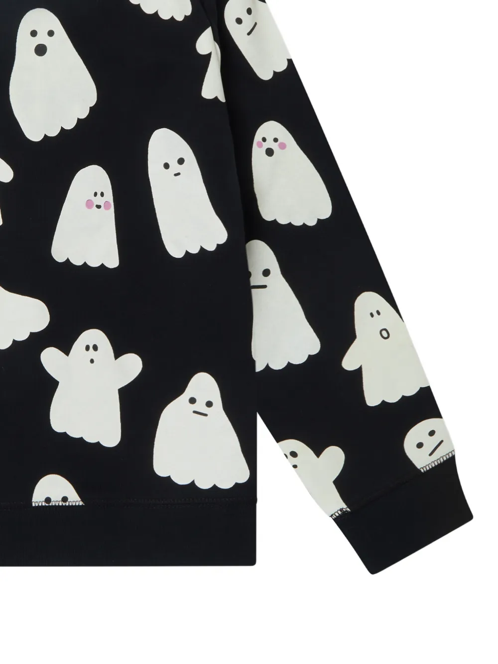 Stella McCartney Kids Sweater met spookprint en lange mouwen Zwart