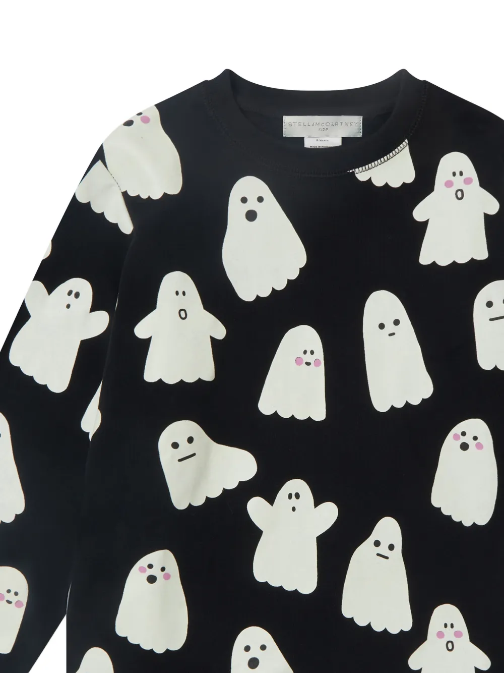 Stella McCartney Kids Sweater met spookprint en lange mouwen Zwart