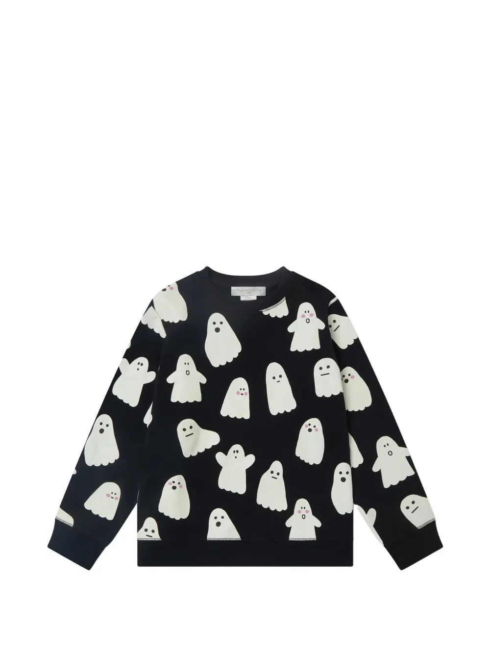 Stella McCartney Kids ghost-print long-sleeve sweatshirt - Nero