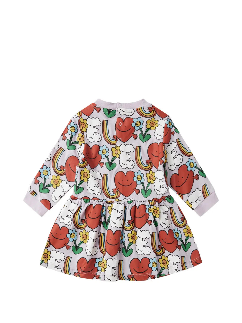 Stella McCartney Kids Earth Friends flared jurk met grafische print Paars