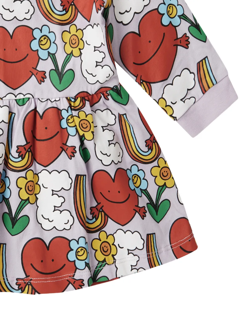 Stella McCartney Kids Earth Friends flared jurk met grafische print Paars