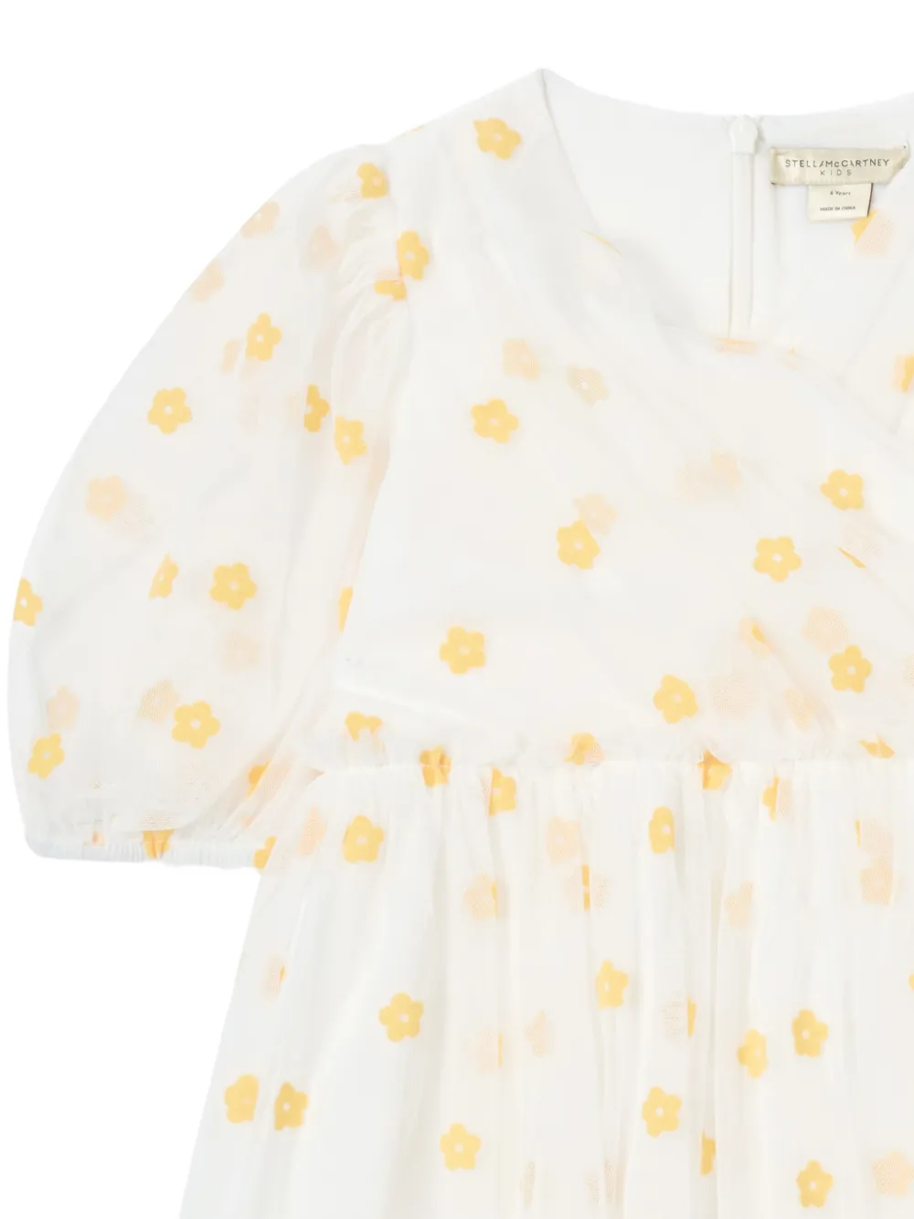 Stella McCartney Kids Jurk met bloemenprint Wit