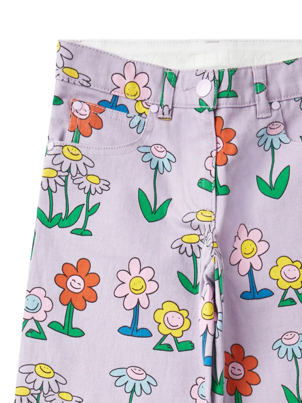 Stella McCartney Kids Jeans met bloemenprint Paars