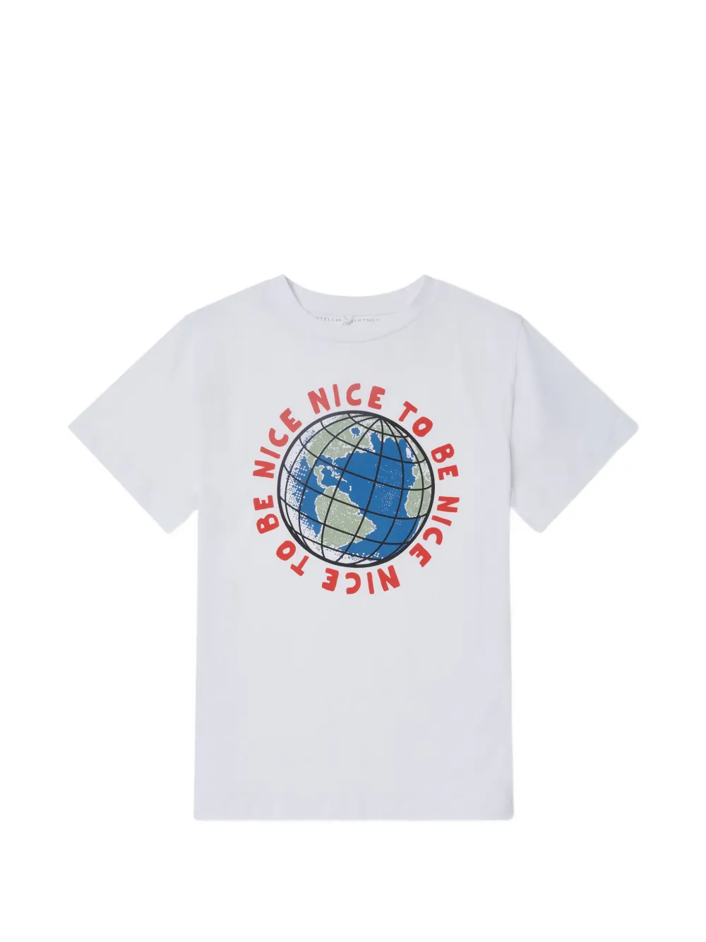 Stella McCartney Kids globe-print T-shirt - Bianco