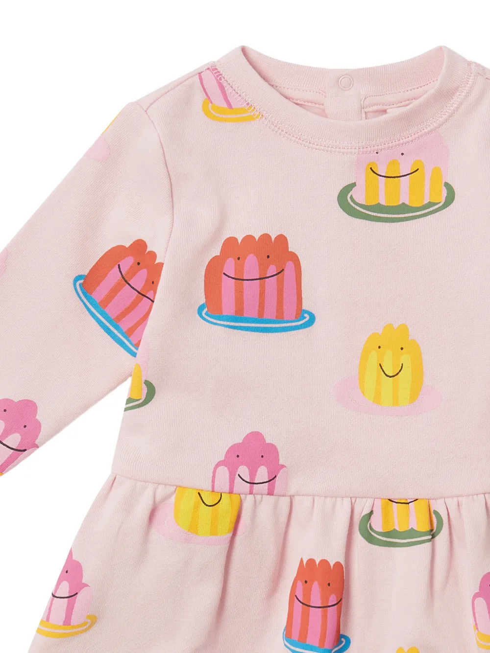Stella McCartney Kids Jurk met jelly-print en lange mouwen Roze
