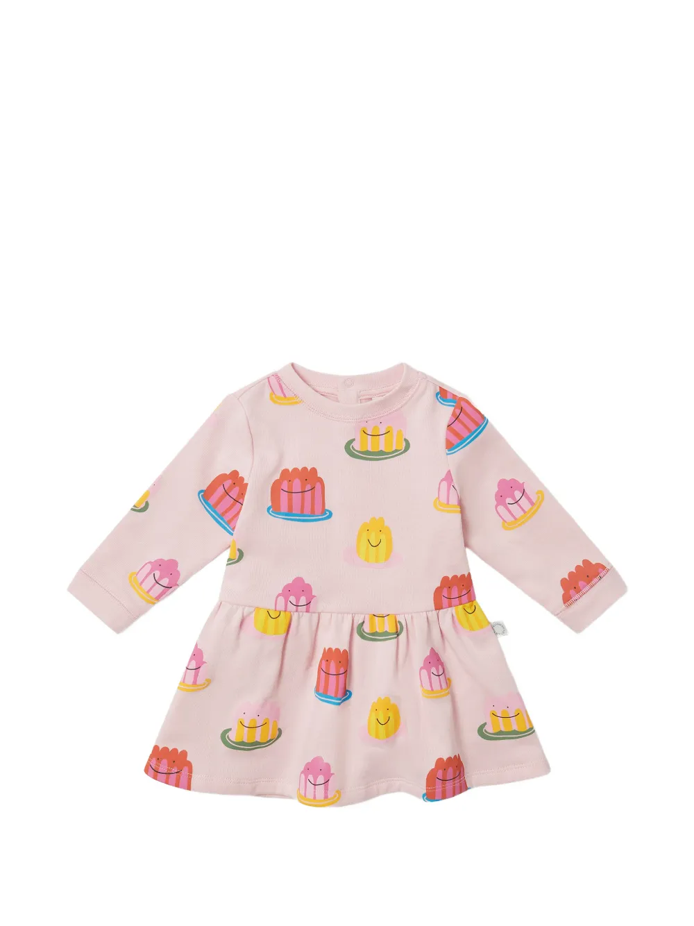 Stella McCartney Kids jelly-print long-sleeve dress - Rosa
