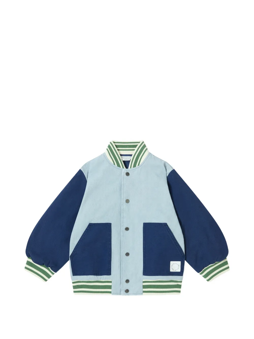 Stella McCartney Kids colour-block bomber jacket - Blu