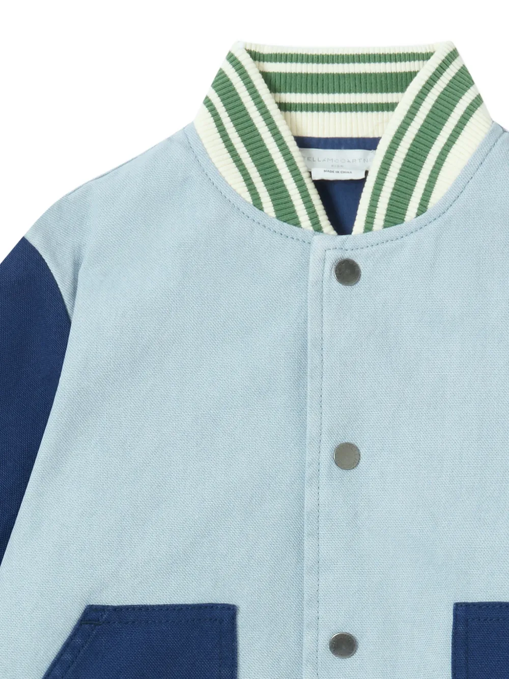 Stella McCartney Kids Bomberjack met colourblocking Blauw