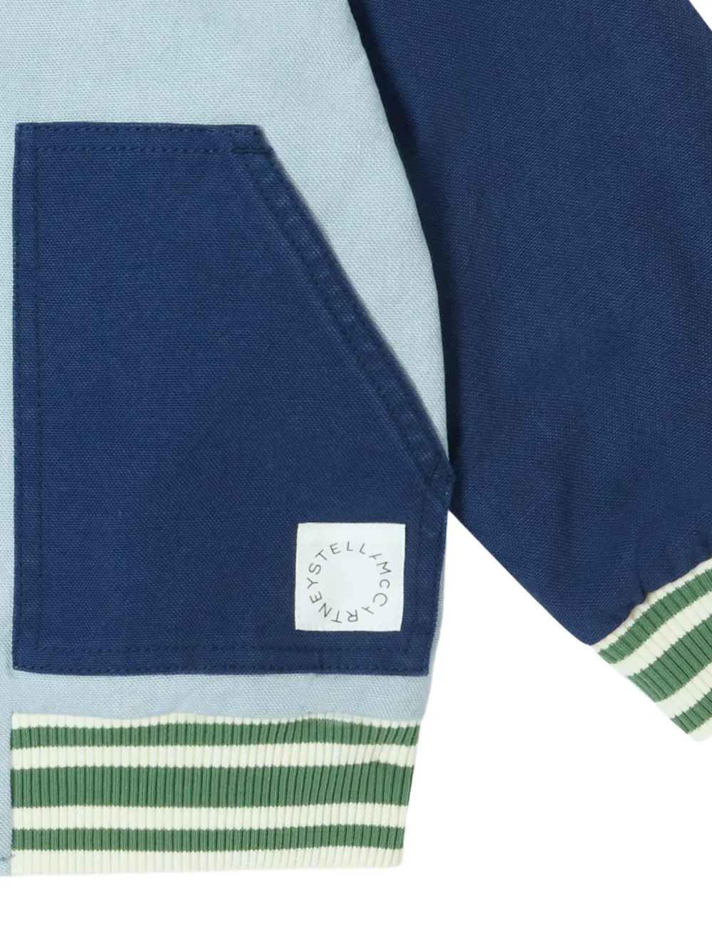 Stella McCartney Kids Bomberjack met colourblocking Blauw