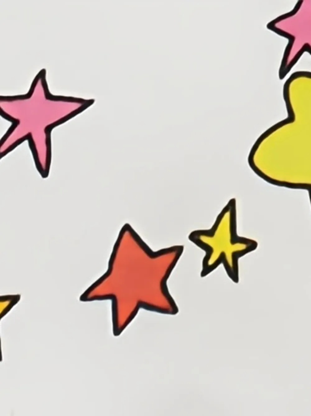 Stella McCartney Kids star-print fringed T-shirt Wit