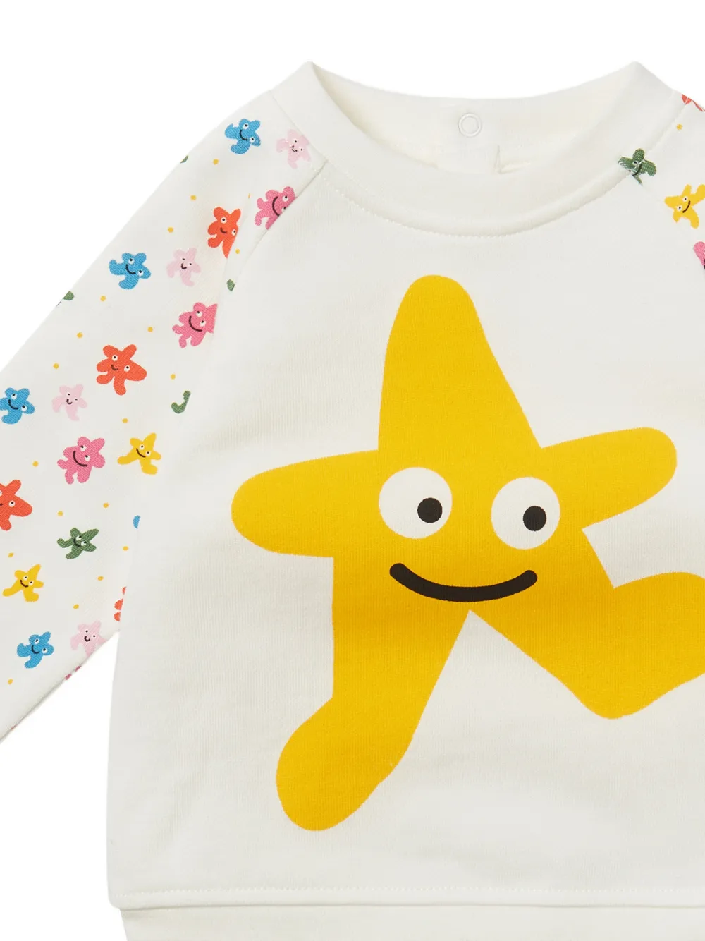 Stella McCartney Kids Trui met raglan mouwen en sterprint Wit
