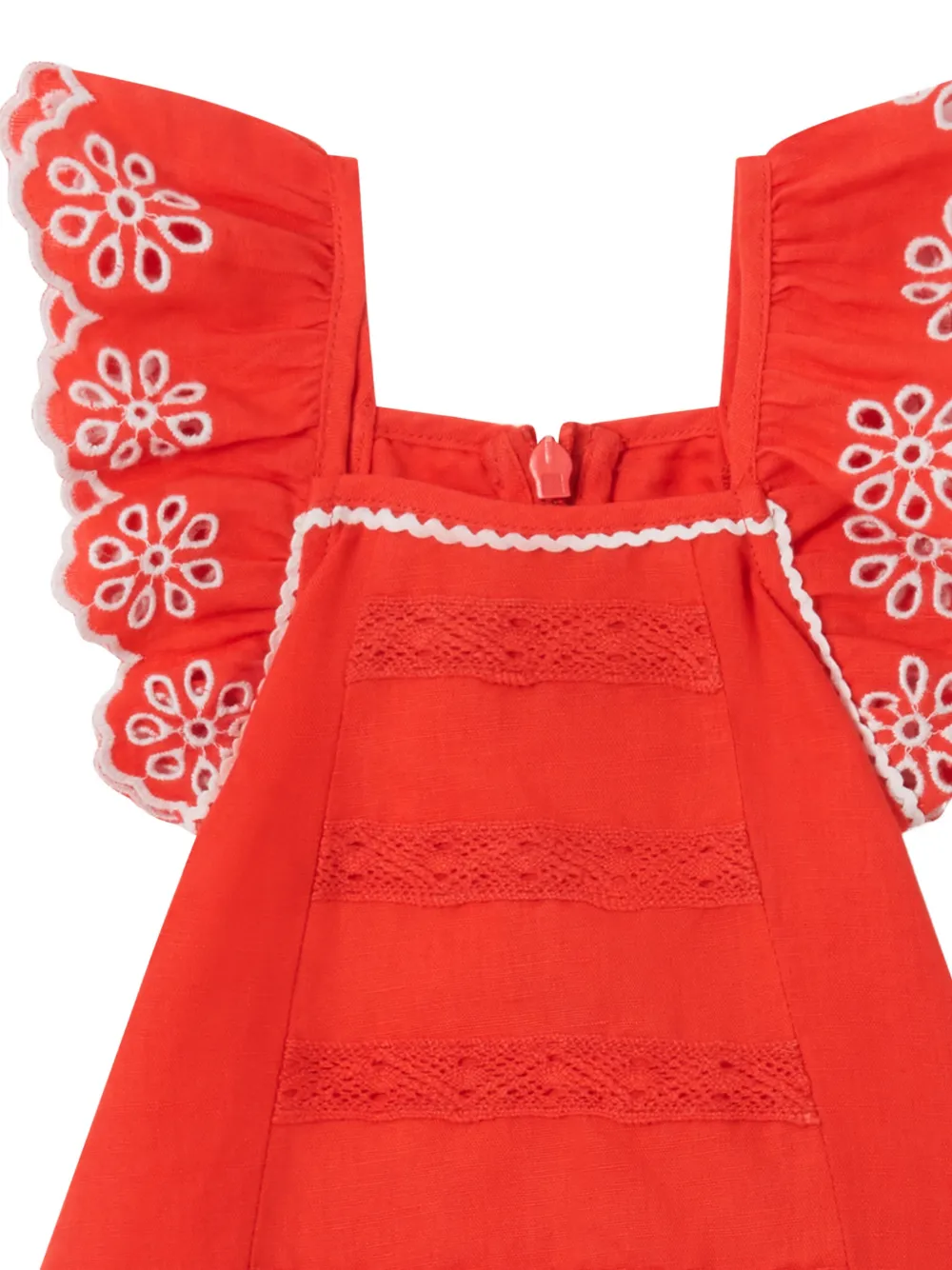 Stella McCartney Kids broderie-anglaise bloomer and ruffled dress set Rood