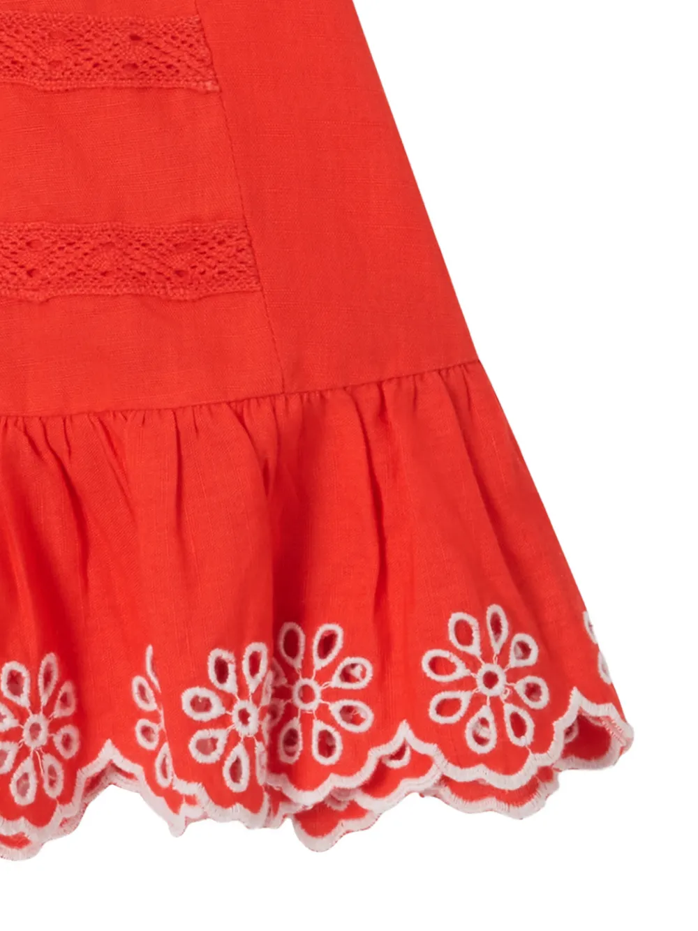 Stella McCartney Kids broderie-anglaise bloomer and ruffled dress set Rood